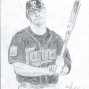 Justin Morneau in Pencil